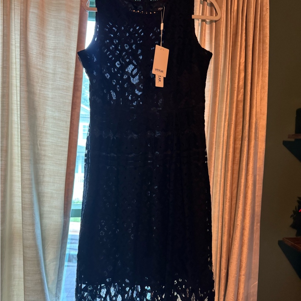 Black Lace Midi Dress